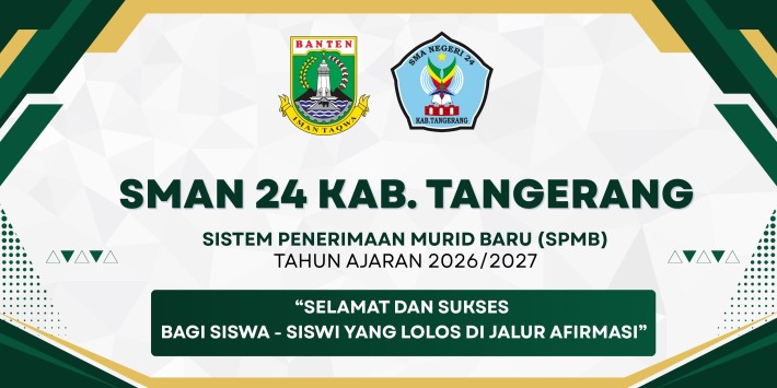 Informasi Pengumuman Jalur Afirmasi SPMB SMAN 24 Kab. Tangerang Tahun Ajaran 2026/2027